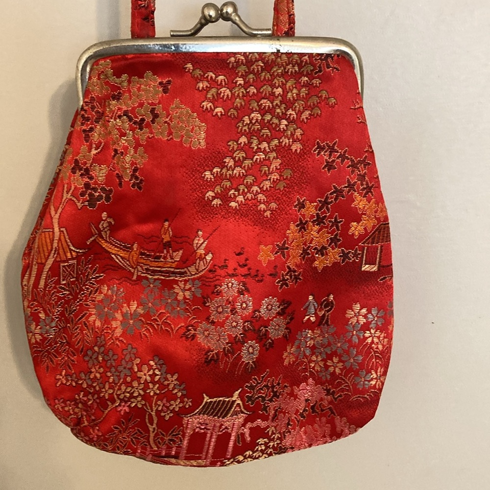 Vintage Asian themed purse bag